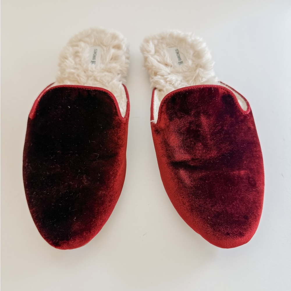 Birdies - Phoebe Red Velvet Mule
